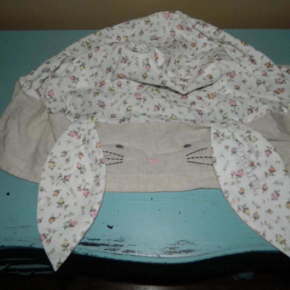 Pottery Barn Kids Floral Long Ear Easter Basket Liner "gianna" Sz L (U-28)